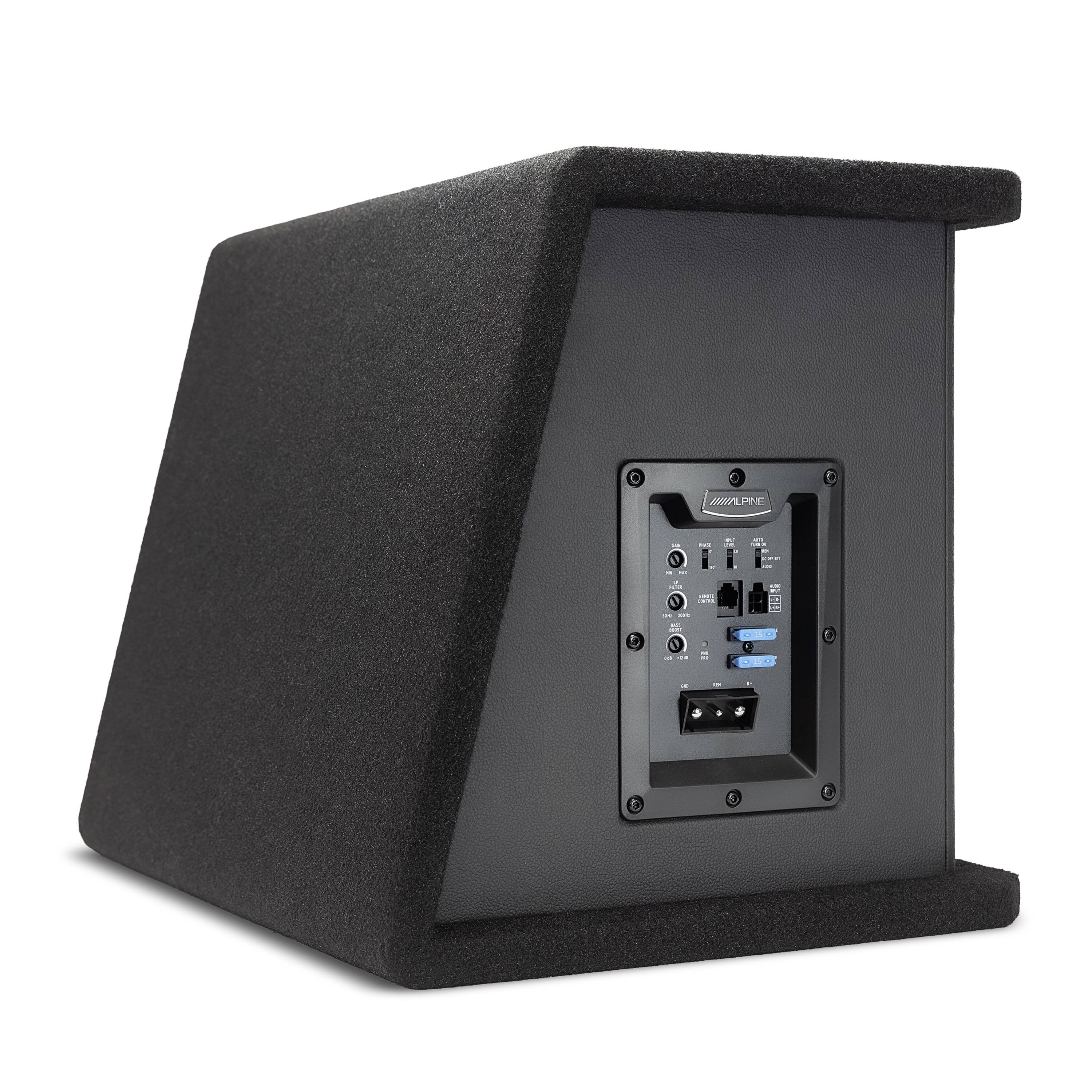 Alt View 2. Alpine - Alpine PWE-SB10  10" Powered Subwoofer Wedge Enclosure - Black.