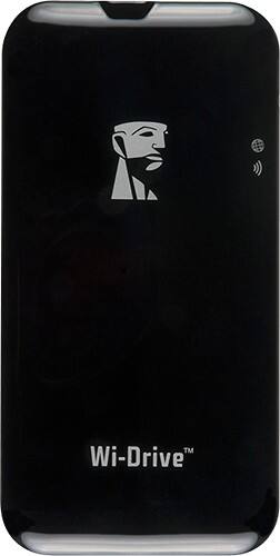 Front Standard. Kingston Technology - Wi-Drive 32 GB External Network Solid State Drive - Black.