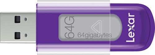 Front Standard. Lexar - S50 64GB USB 2.0 JumpDrive - Purple.