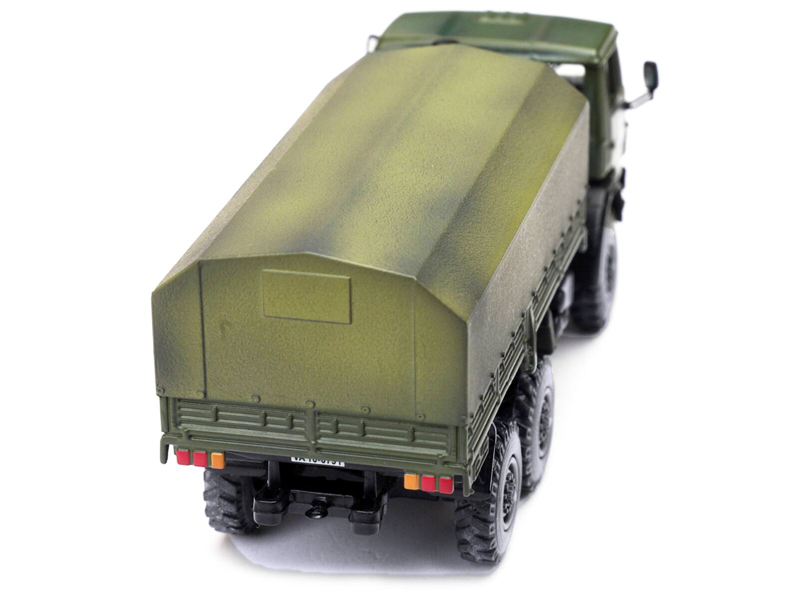 Back. Legion - Kamaz 4310 Transport Truck Green (Weathered) "Ukrainian Ground Forces" 1/72 Diecast Model by Legion - Green.