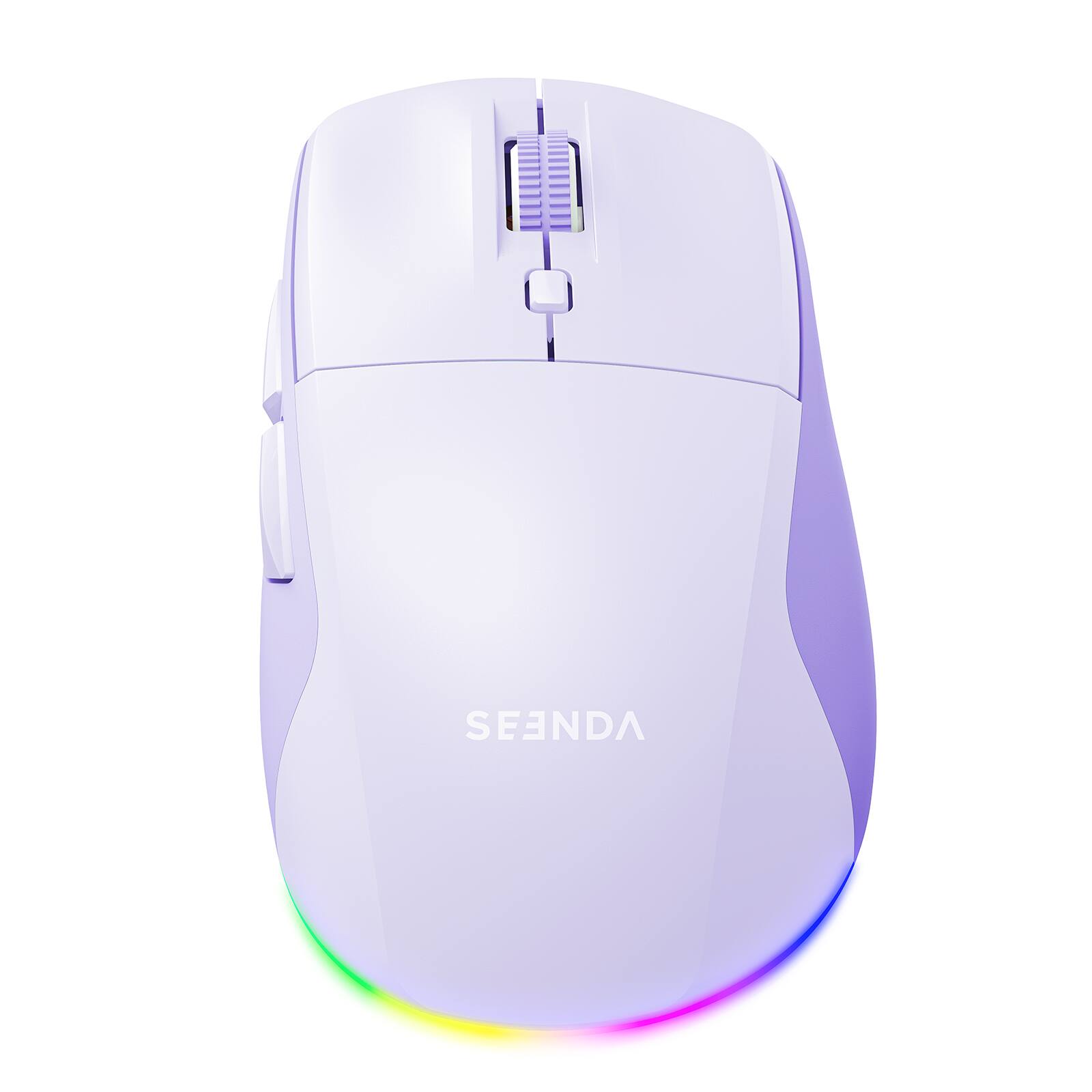 SEENDA - MOU110 Wireless Bluetooth Mouse, Rechargeable & RGB - Wireless - Purple