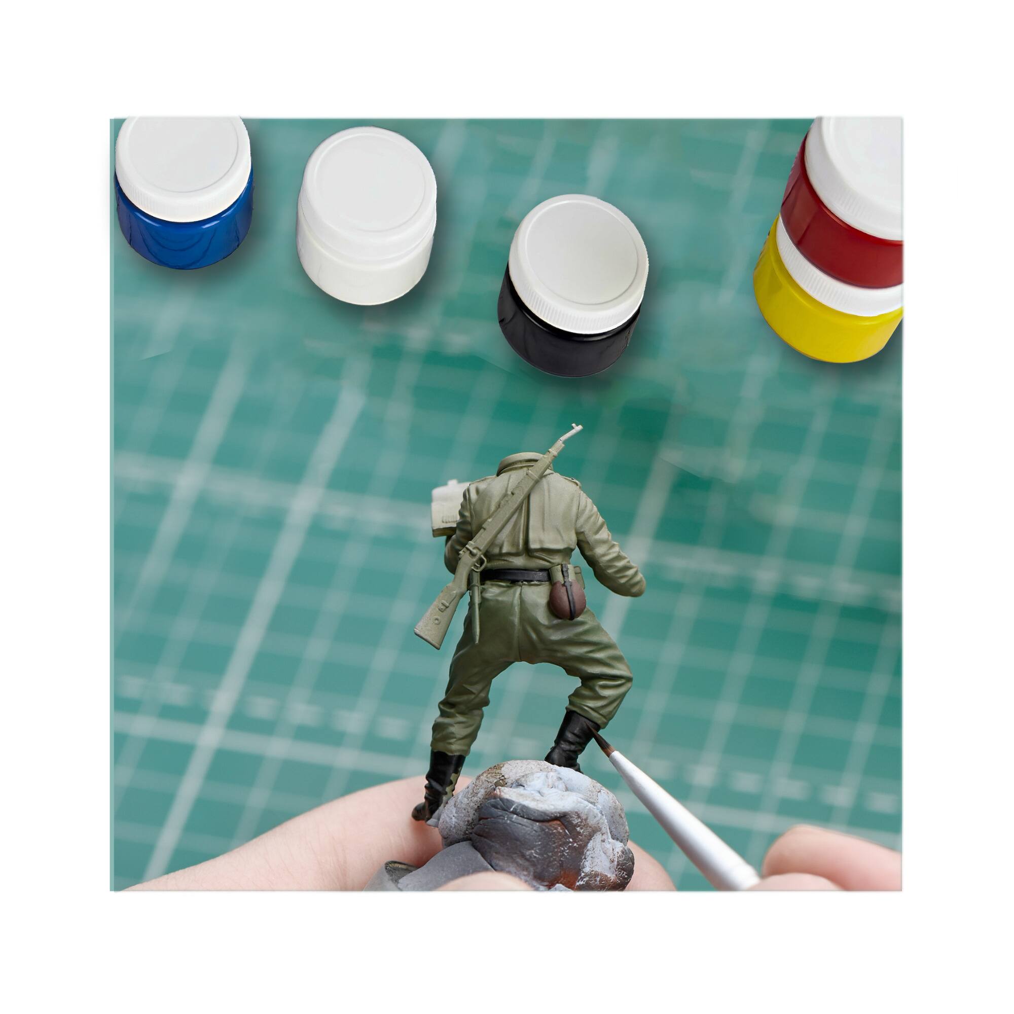 Back. Kratos Power - Kratos Craft LIQUIDSENTIALS Starter Kit for Miniatures - Paints and Wet Palette.
