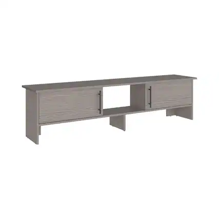 Front. TuHome - Modern Laminate Wood TV Stand and Entertainment Center, Fits TVs up to 65-Inch - Silver Oak.