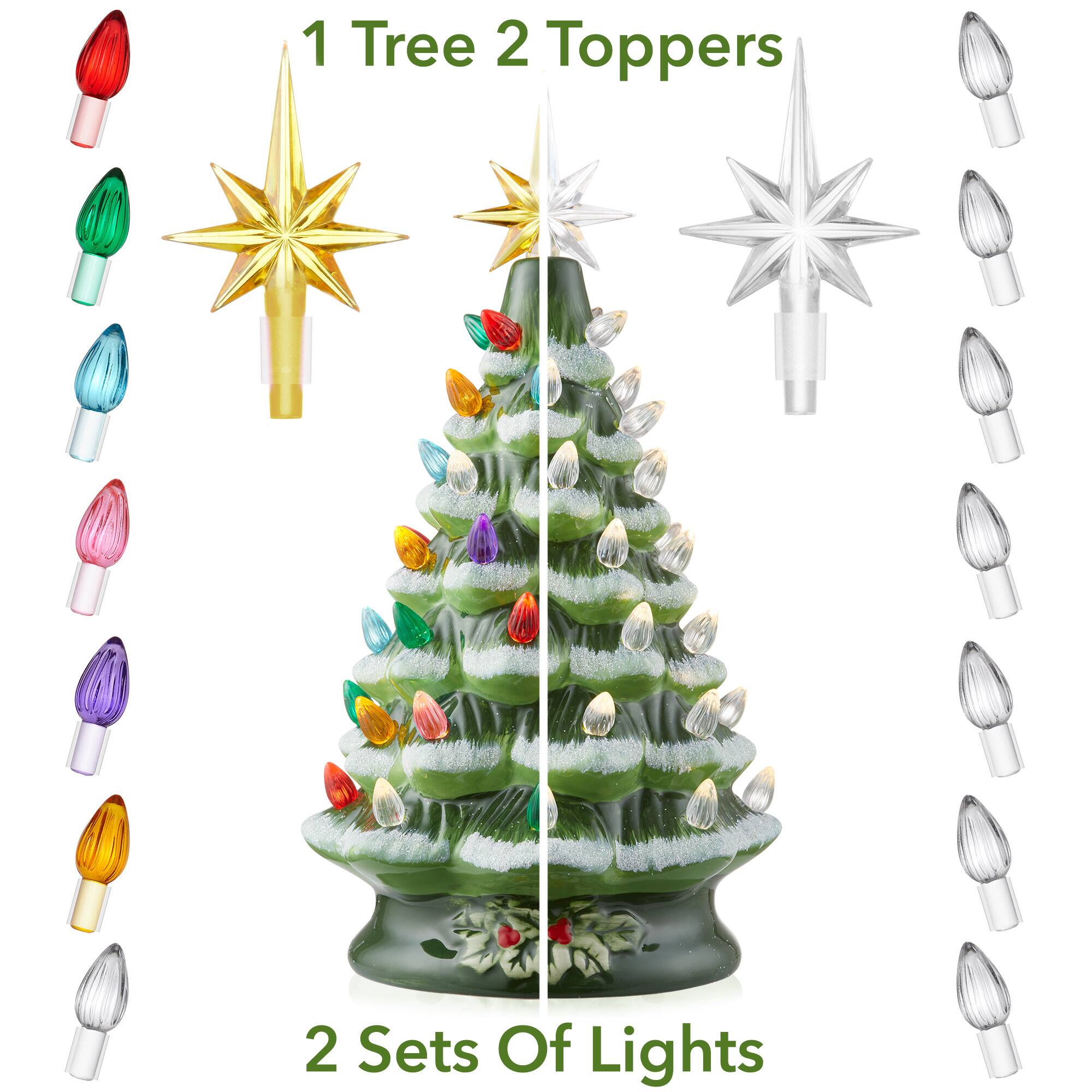 1 Tree 2 Toppers  
2 Sets Of Lights