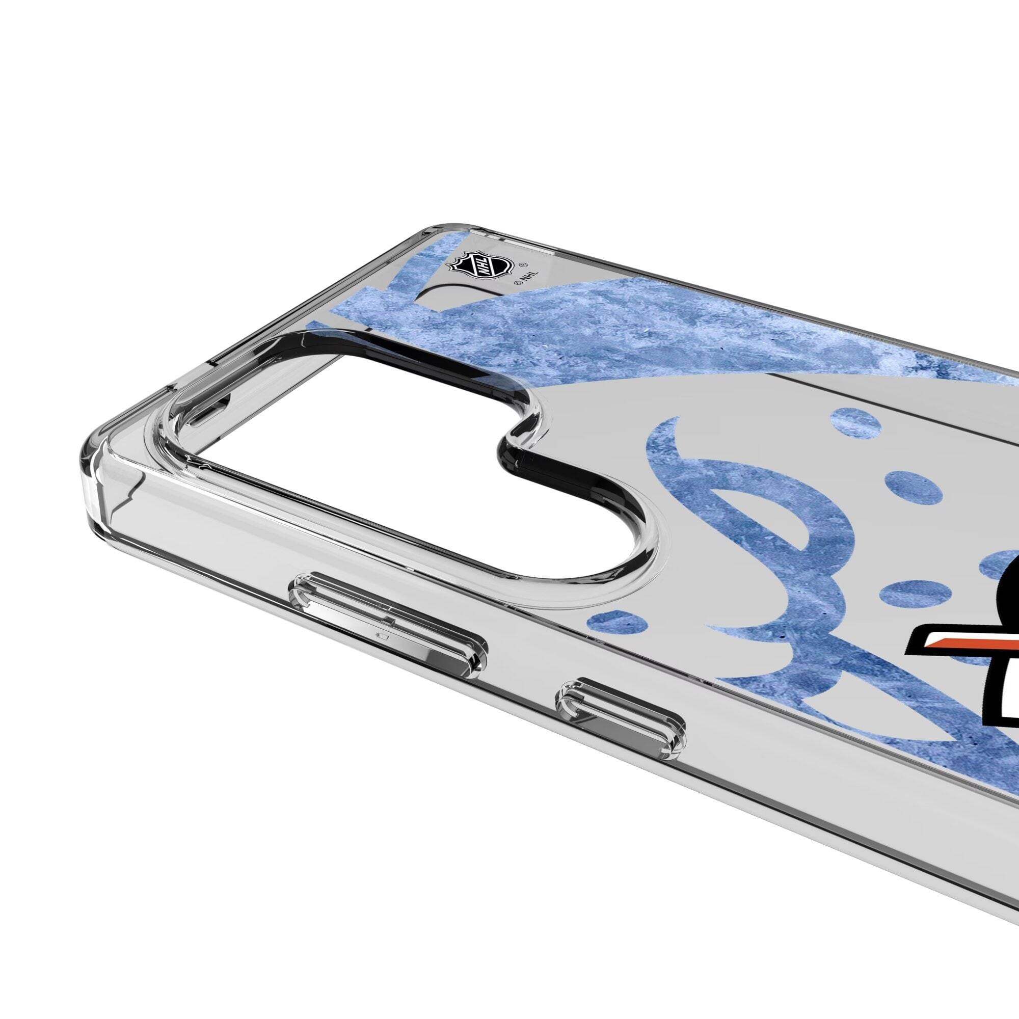 Alt View 2. Keyscaper - Anaheim Ducks Galaxy Clear Ice Case - S22 - Multicolor.