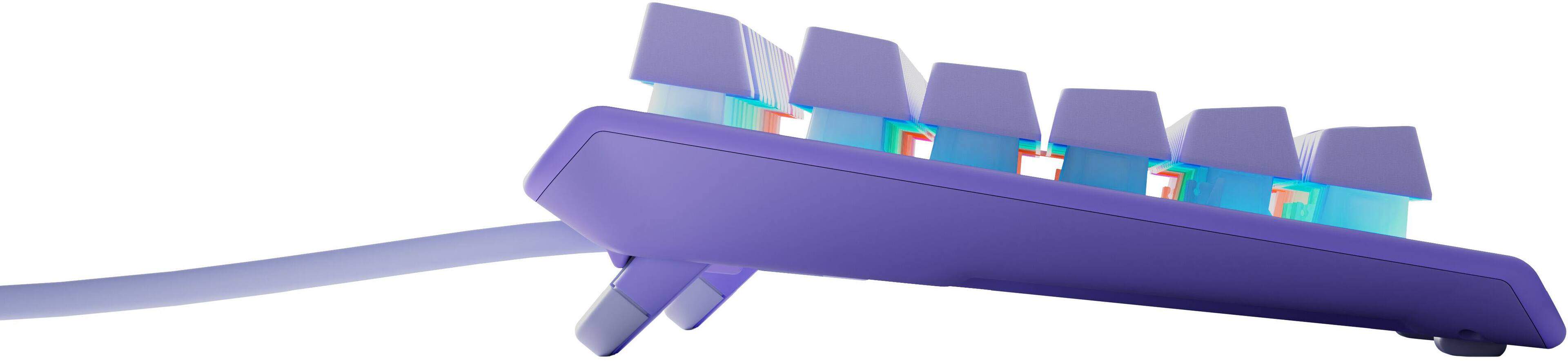 Alt View 4. SteelSeries - Apex 3 TKL Wired Membrane Whisper Quiet Switch Gaming Keyboard 8 zone RGB Backlighting - Lavender.