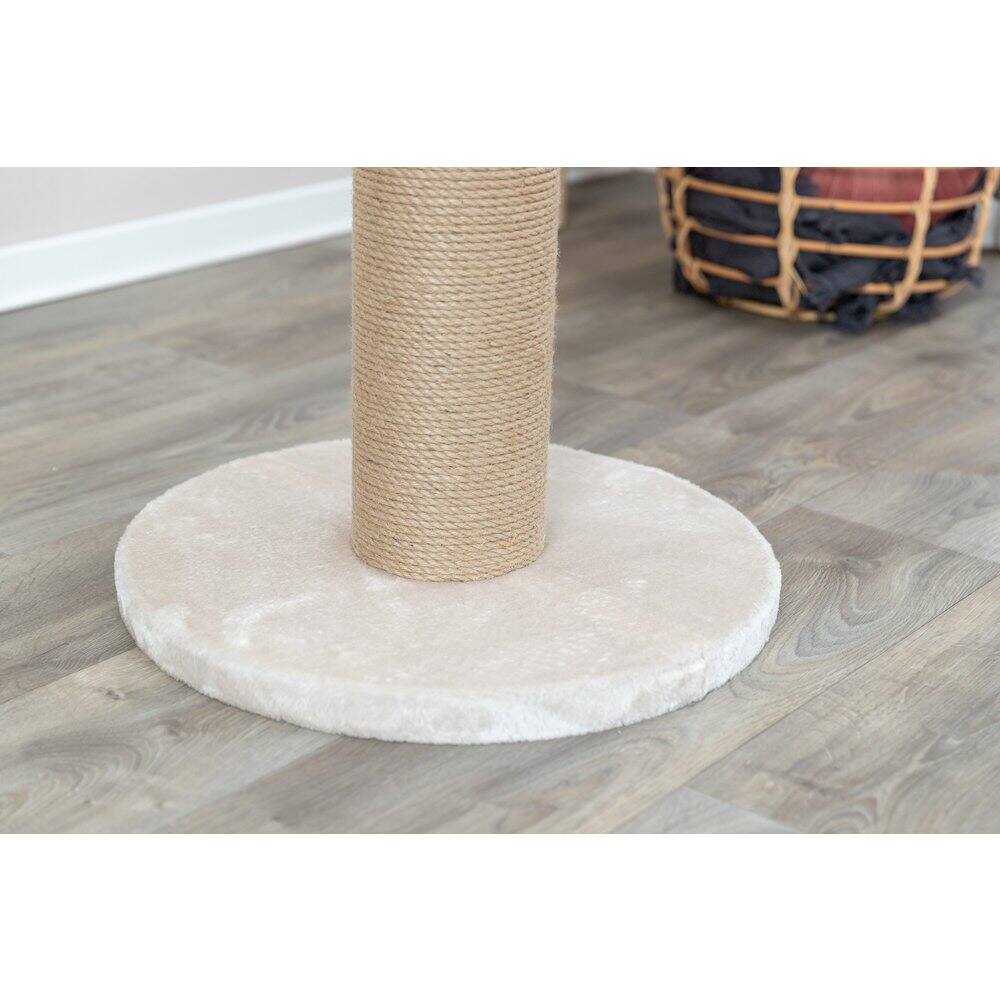 Alt View 2. TRIXIE - Rue Sisal & Plush 31.5" XXL Cat Scratching Post for Large Cats, Plush Base - Brown.