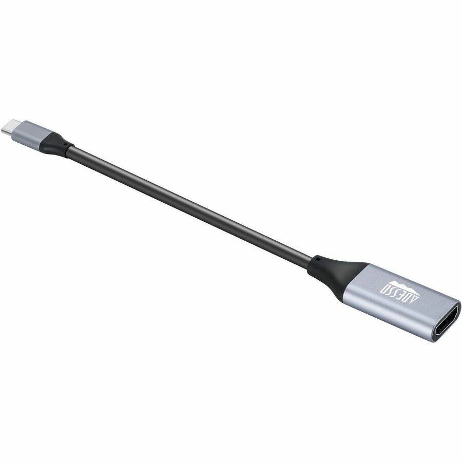 Alt View 1. Adesso - Adesso USB C To HDMI Adapter @4K/60Hz - 1 x HDMI Digital Audio/Video - Female - 1 x USB Type C - Male - 3840 x 2160 - Black.