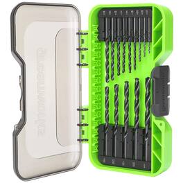 Greenworks - 14 Piece Black Oxide Drilling Bit Set