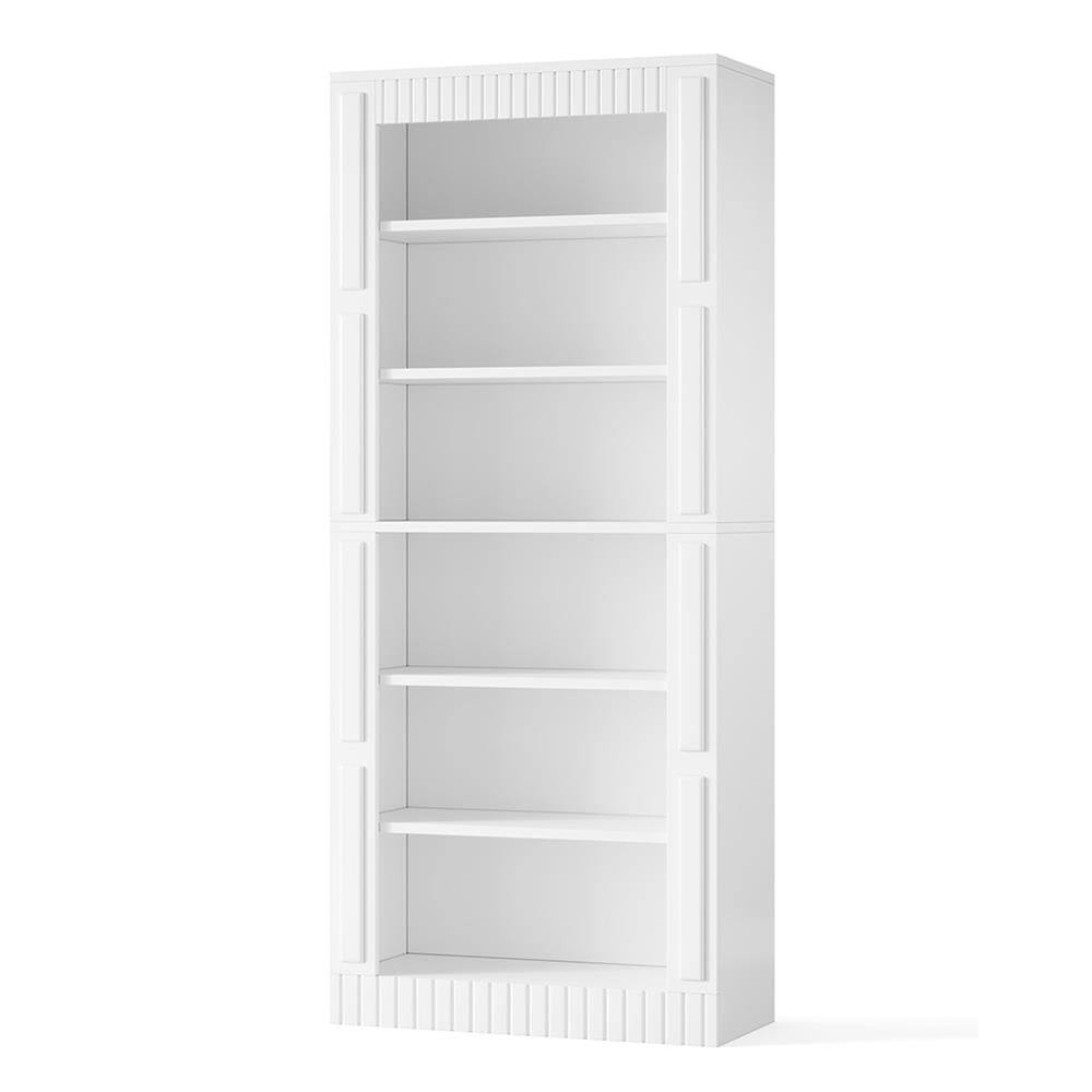 Front. Kadyn - Kadyn Bookshelf, Storage Shelf, Bookcase,73" Modern Bookcase, 6-Tier Tall Etagere Bookshelf with Storage Shelves,White - White.