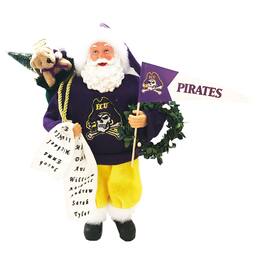 Santa's Workshop - ECU Pirates 12" Proud Santa - Purple