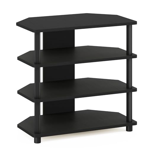 Front. Hirose Alice - Turn-n-tube Easy Assembly 4-tier Petite Entertainment Center / Tv Stand Unit Desk Blackwood Manufactured from ... - Blackwood-4-Tier.