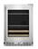 Front. KitchenAid - 24" Beverage Center with Glass Door and Wood-Front Racks - PrintShield Stainless Finish.