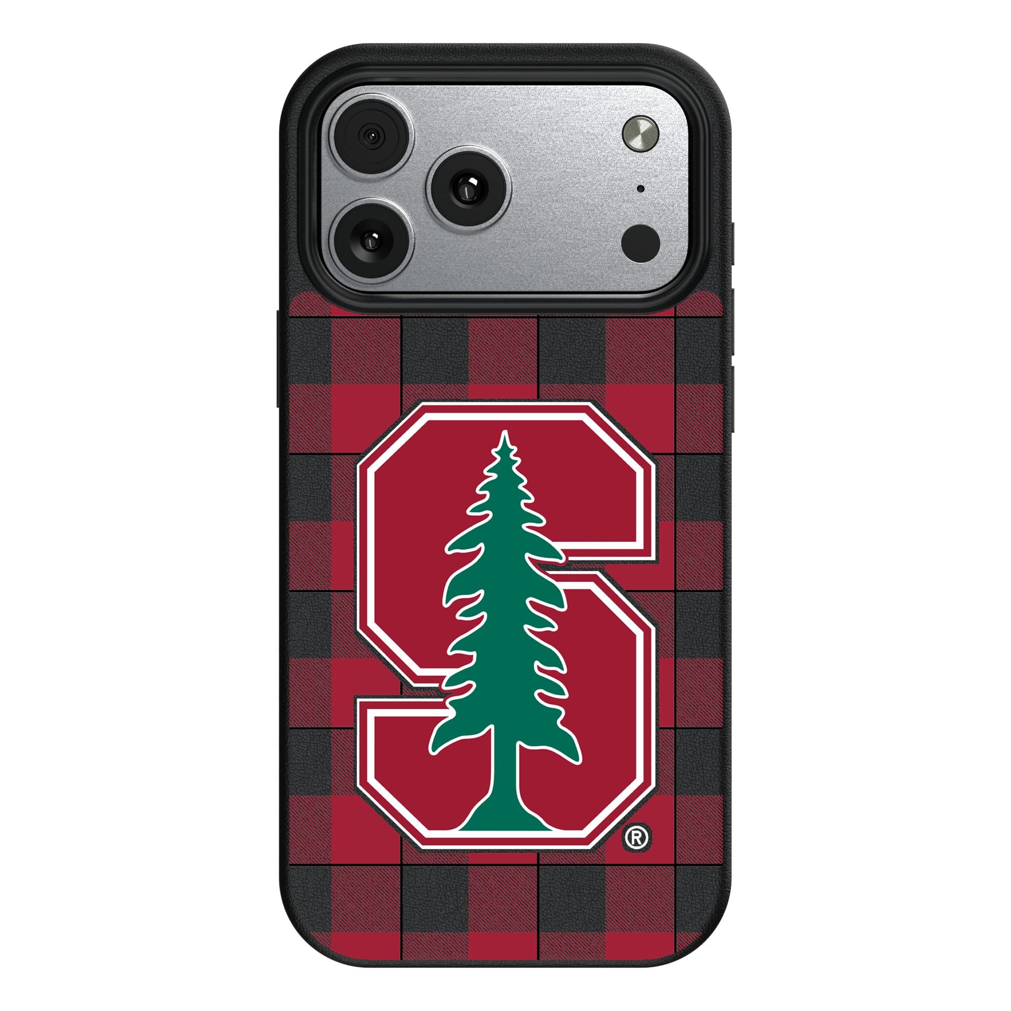 Photos - Case Stanford Keyscaper - NCAA -  Cardinal Plaid Magnetic Bump iPhone  - 15 Pro Max - Black 202143251 