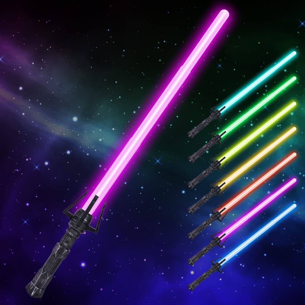Alt View 6. Stylel Star - Lightsaber  7 Colors Light Up Saber With Fx Sound 2-in-1 Retractable For Party Favor Adults Birthday Metroid And - 1 Pc Light Up Saber-c.