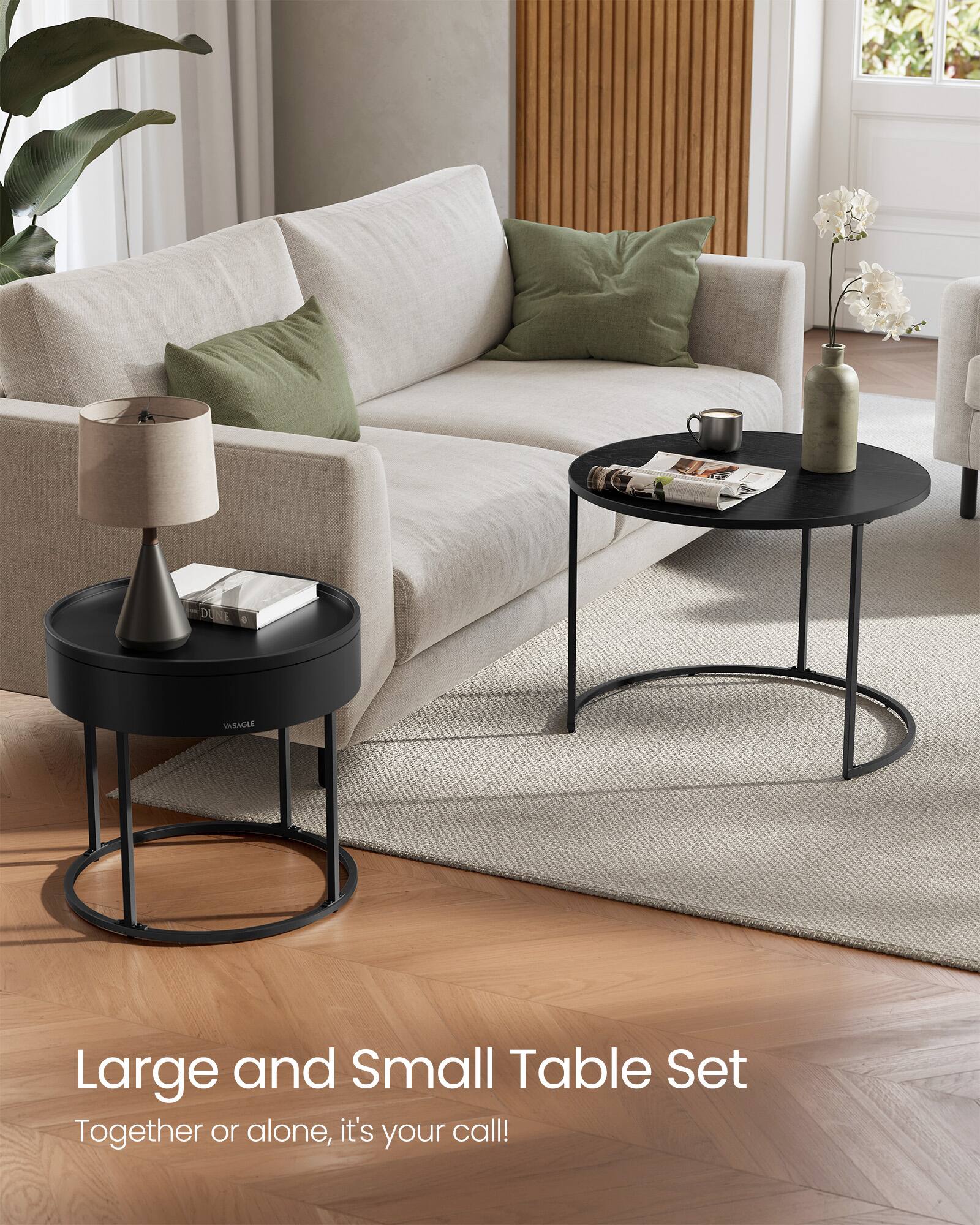 DUNE VASAGLE Large and Small Table Set Together or alone, it's your call!