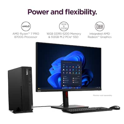 Lenovo ThinkCentre M75s (Gen 5) Desktop Ryzen 7 PRO 8700G 16GB Lenovo ThinkCentre M75s (Gen 5) Desktop Ryzen 7 PRO 8700G 16GB