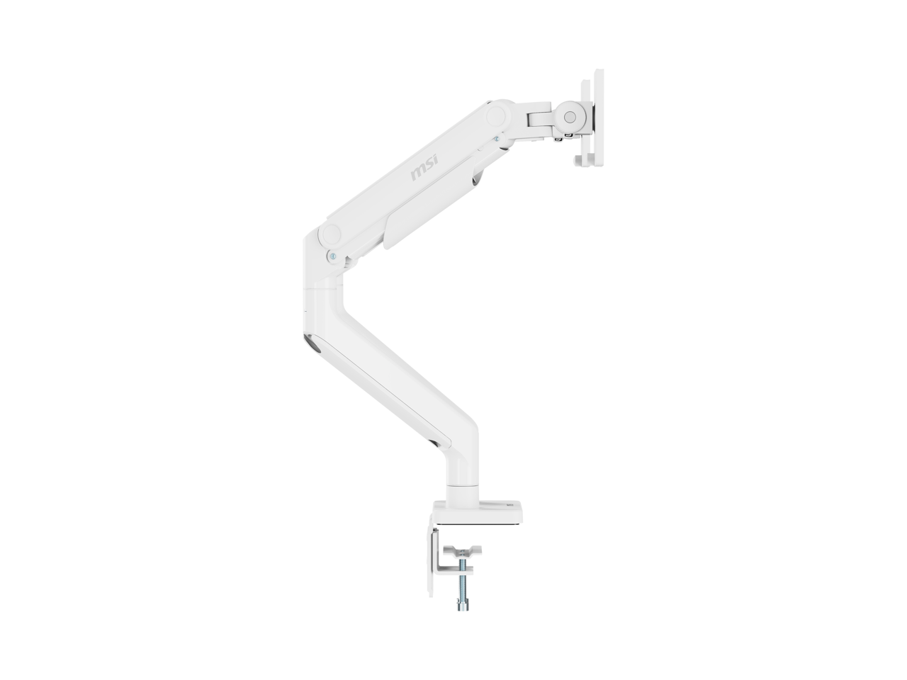 Alt View 2. MSI - MSI MPG MT201DW - Dual Monitor Stand, 17-45", VESA, Spring Assisted, 44 lbs, Clamp/Grommet, Black - Matte White.