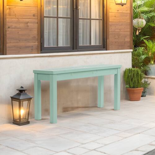 Alt View 5. Winado - 40in Wooden Bench Patio Chair Backless, Garden Furniture for Backyard Park Porch Deck Seat Indoor Outdoor Entryway - Mint Green.