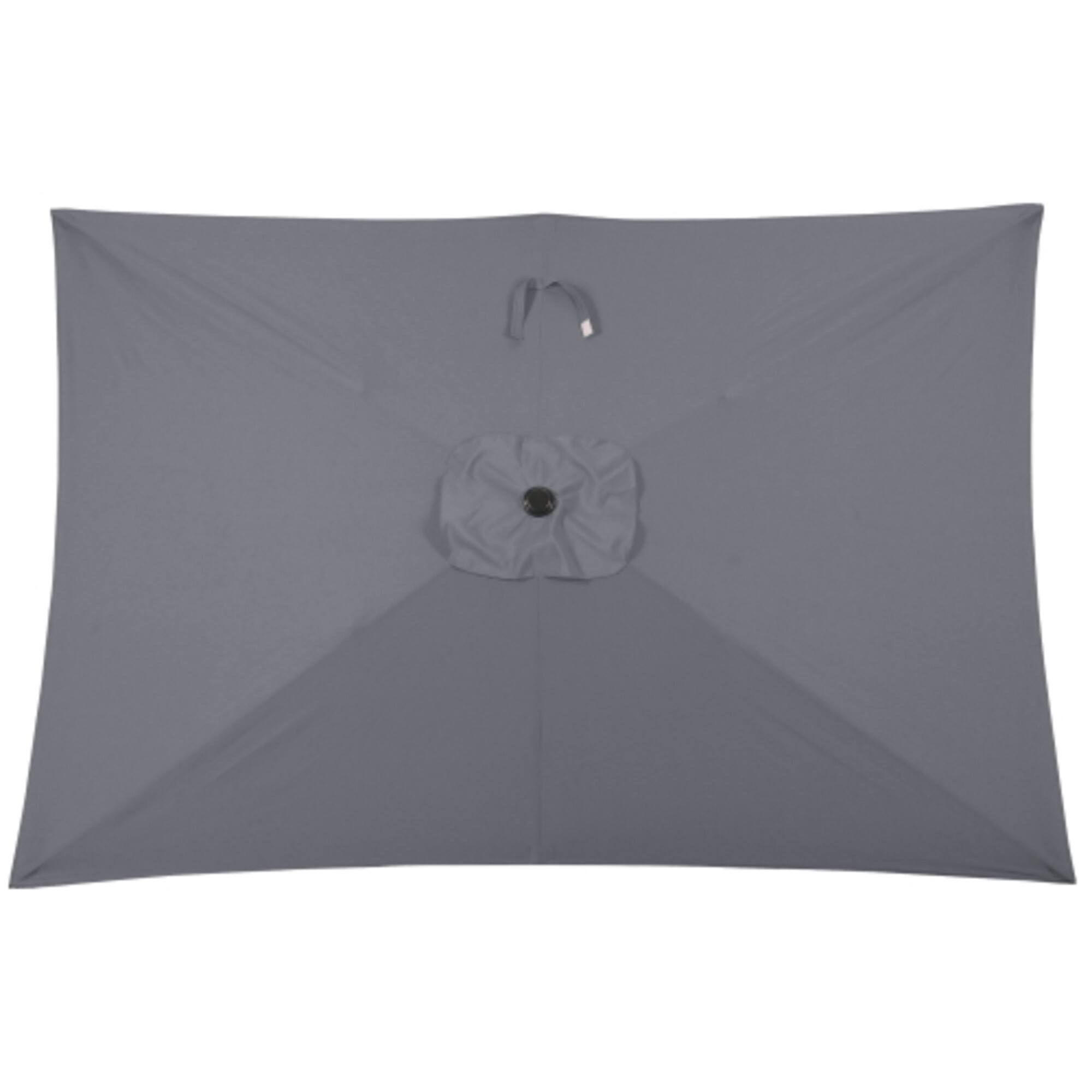 Alt View 5. Mondawe - 6.5 x 10 ft Rectangular Patio Umbrella with Crank, Tilt, Polyester UV-Resistant Canopy - Grey.