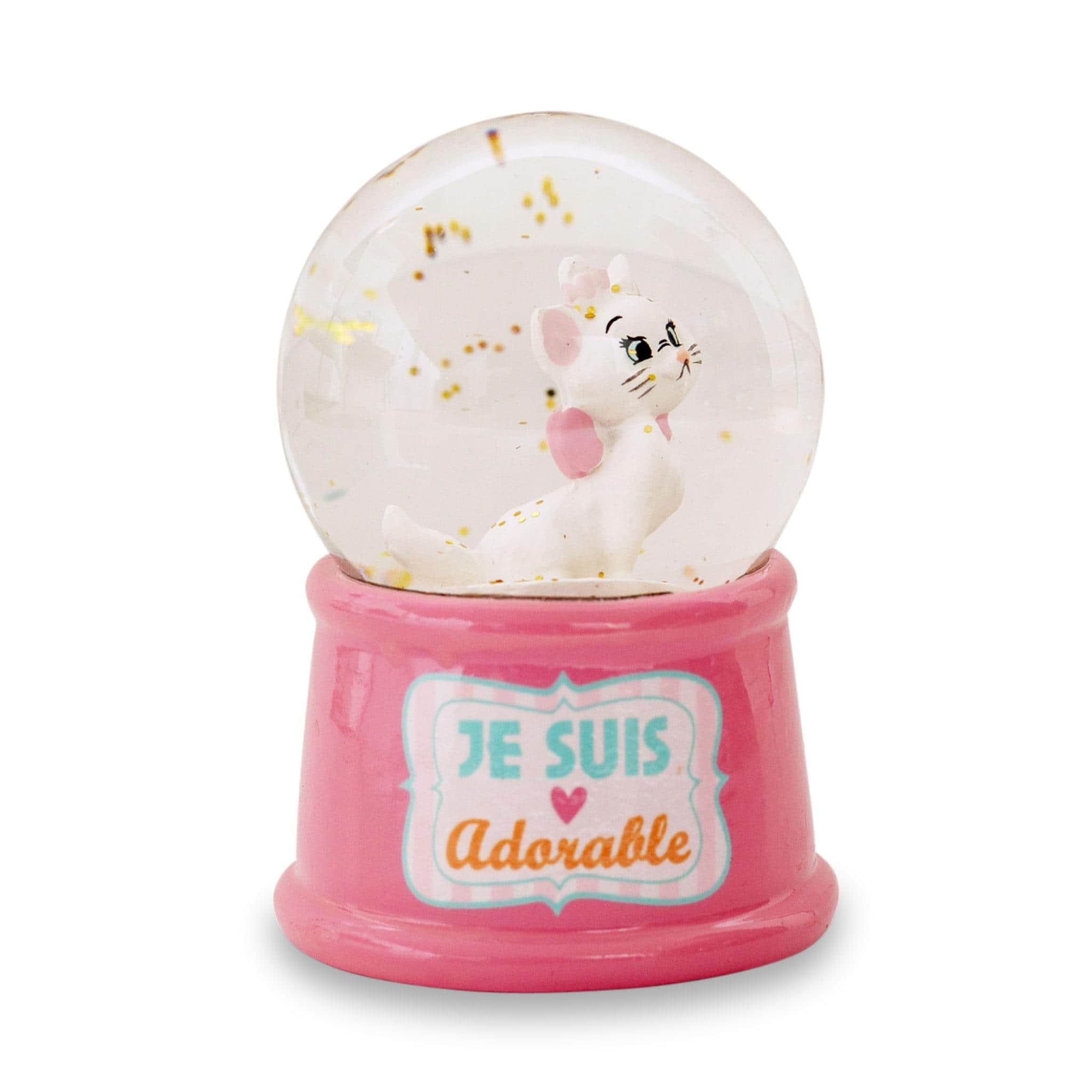 "Silver Buffalo - Disney Aristocats Marie ""Je Suis Adorable"" Light-Up Mini Snow Globe - Pink" price history on PriceWatchPro