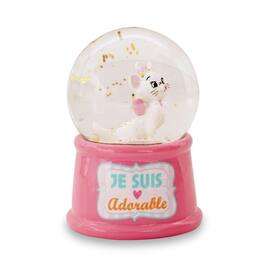 Disney - Aristocats Marie "Je Suis Adorable" Light-Up Mini Snow Globe - Pink