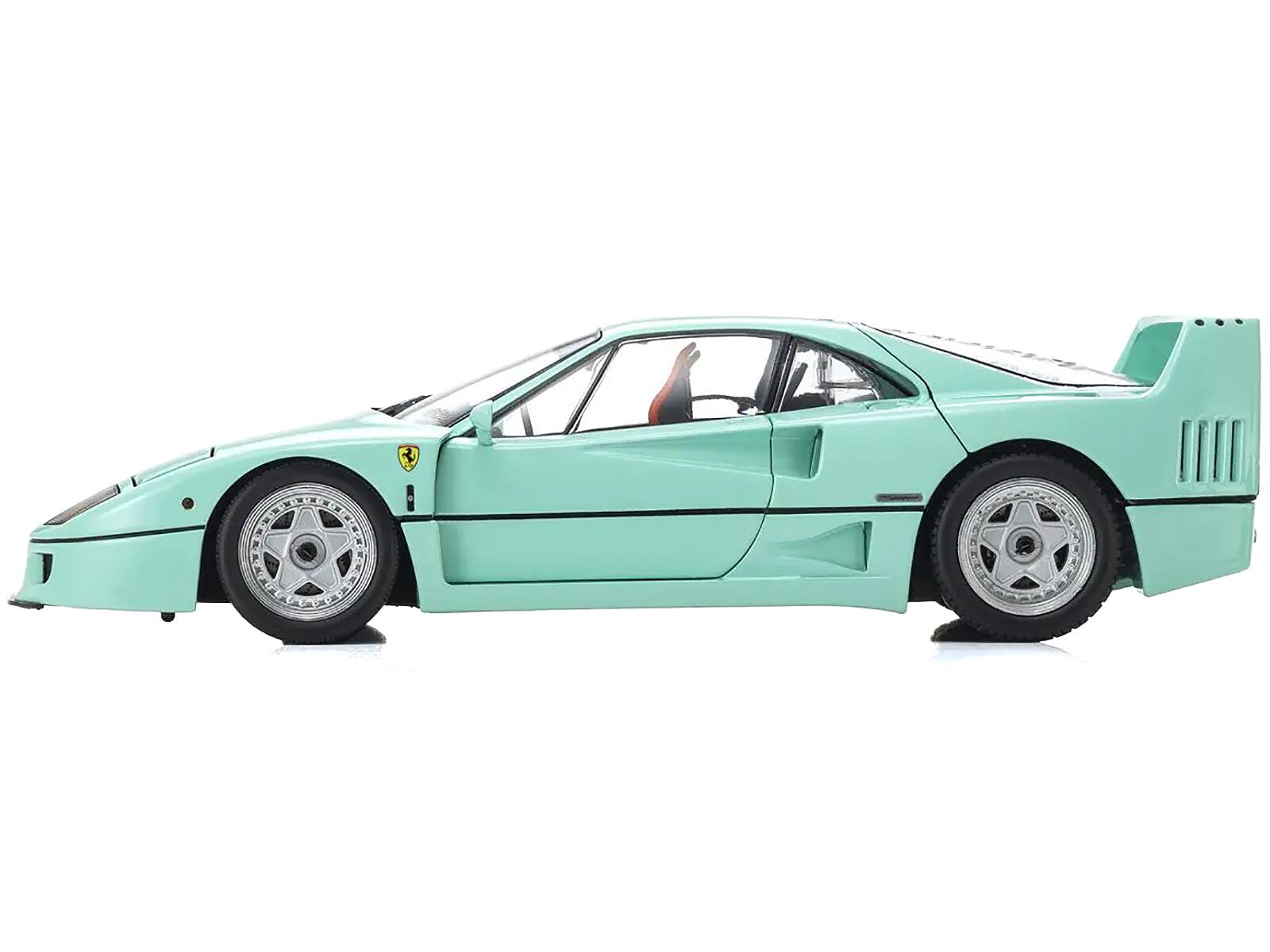 Left. Kyosho - Ferrari F40 Mint Green 1/18 Diecast Model Car by Kyosho - Mint Green.