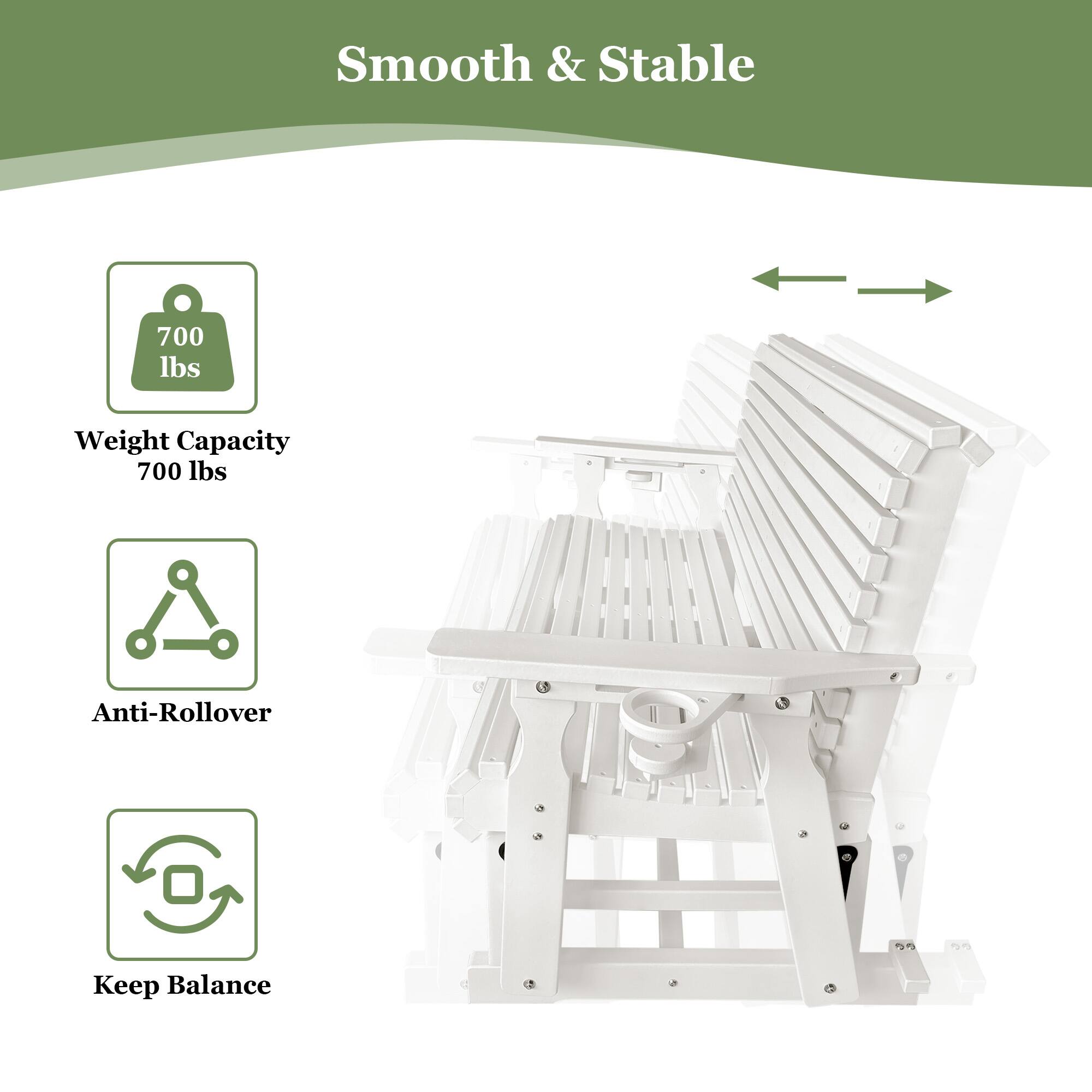 Smooth & Stable

- Weight Capacity: 700 lbs
- Anti-Rollover
- Keep Balance