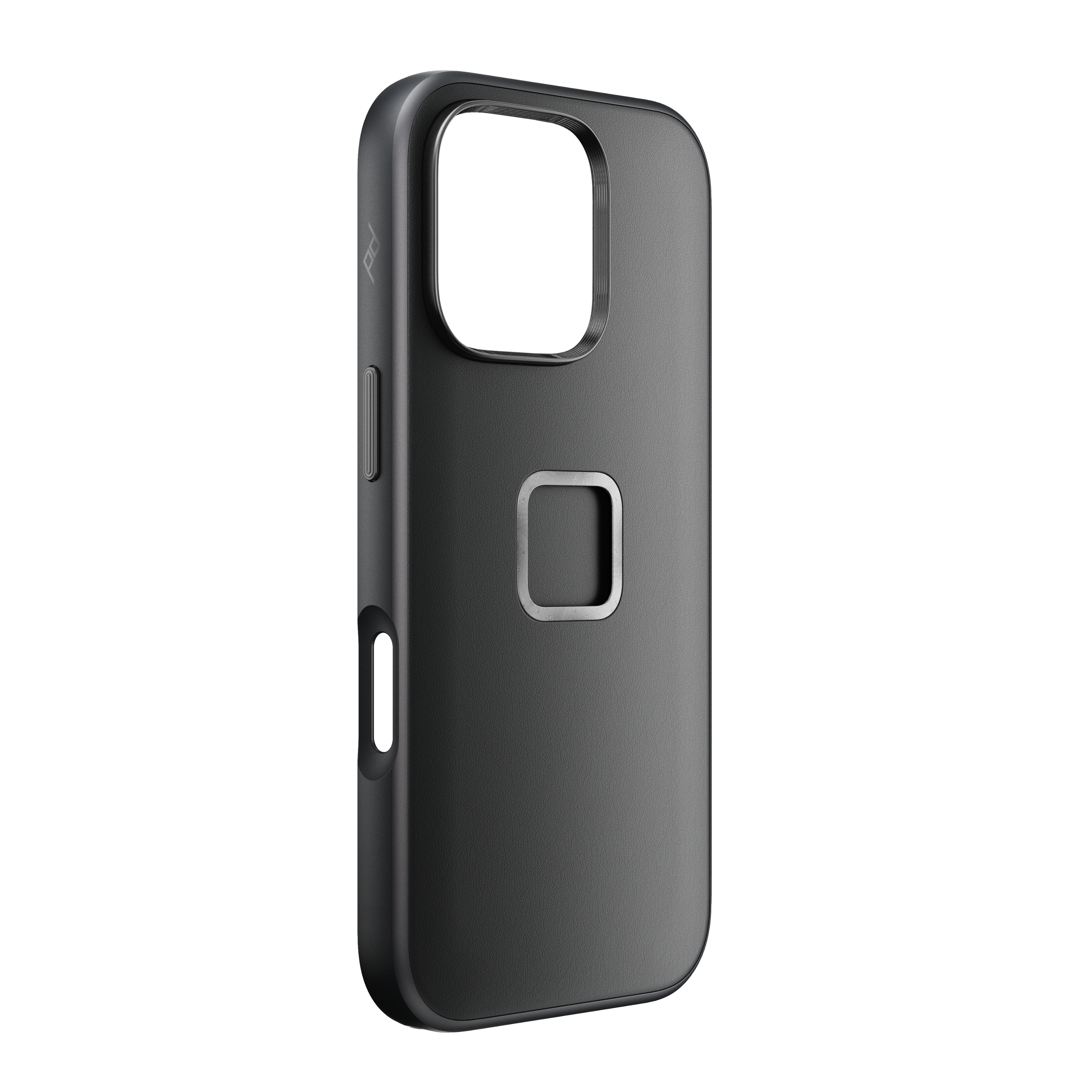 Angle. Peak Design - Everyday Fabric Case for iPhone 16 Pro - Black.