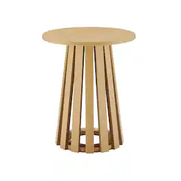 Manhattan Comfort - Layla Scandinavian Modern End Table - Light Oak