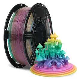 Flashforge - High Speed PLA Multicolor 3D Printer Filament-1.75mm-1kg (2.2 lbs) Spool - Chameleon Rainbow Candy