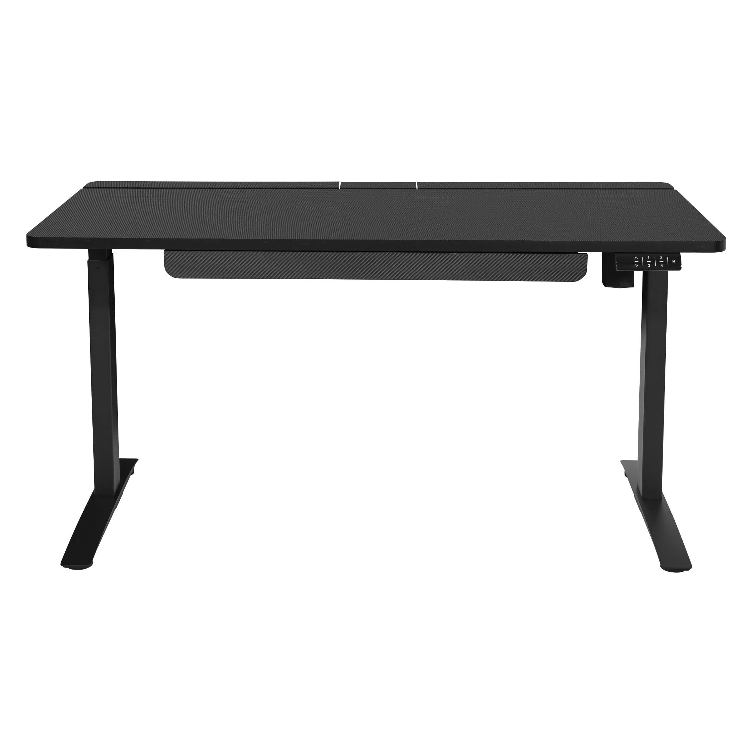 Front. OSP Home Furnishings - Kilo55 Battlestation Gaming Electric Lift Desk - Gray.