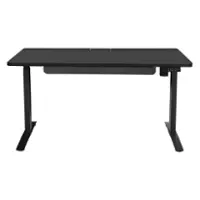 OSP Home Furnishings - Kilo55 Battlestation Gaming Electric Lift Desk - Gray - Front_Zoom