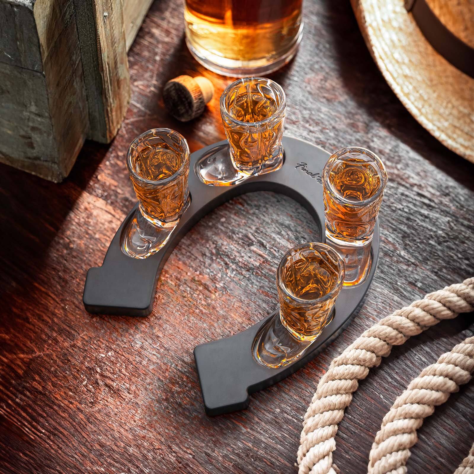 Alt View 2. Final Touch - Wild West Cowboy Boot Shotglass Set - Gray.