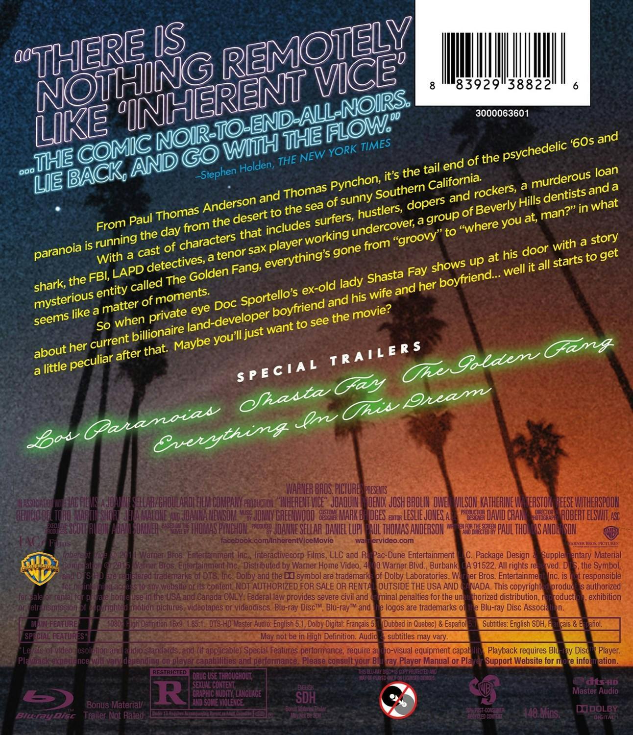 Back. Inherent Vice [Blu-ray].