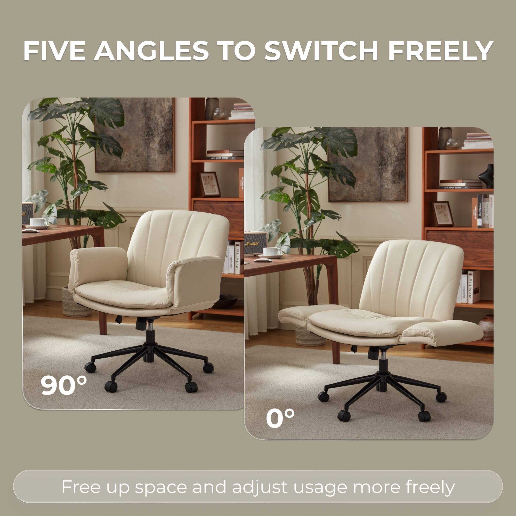 FIVE ANGLES TO SWITCH FREELY

90° 0°

Free up space and adjust usage more freely
