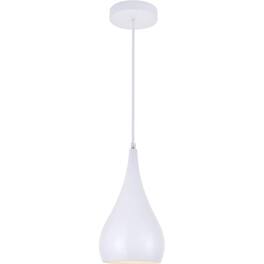 Living District - Nora 1 Light Pendant - White