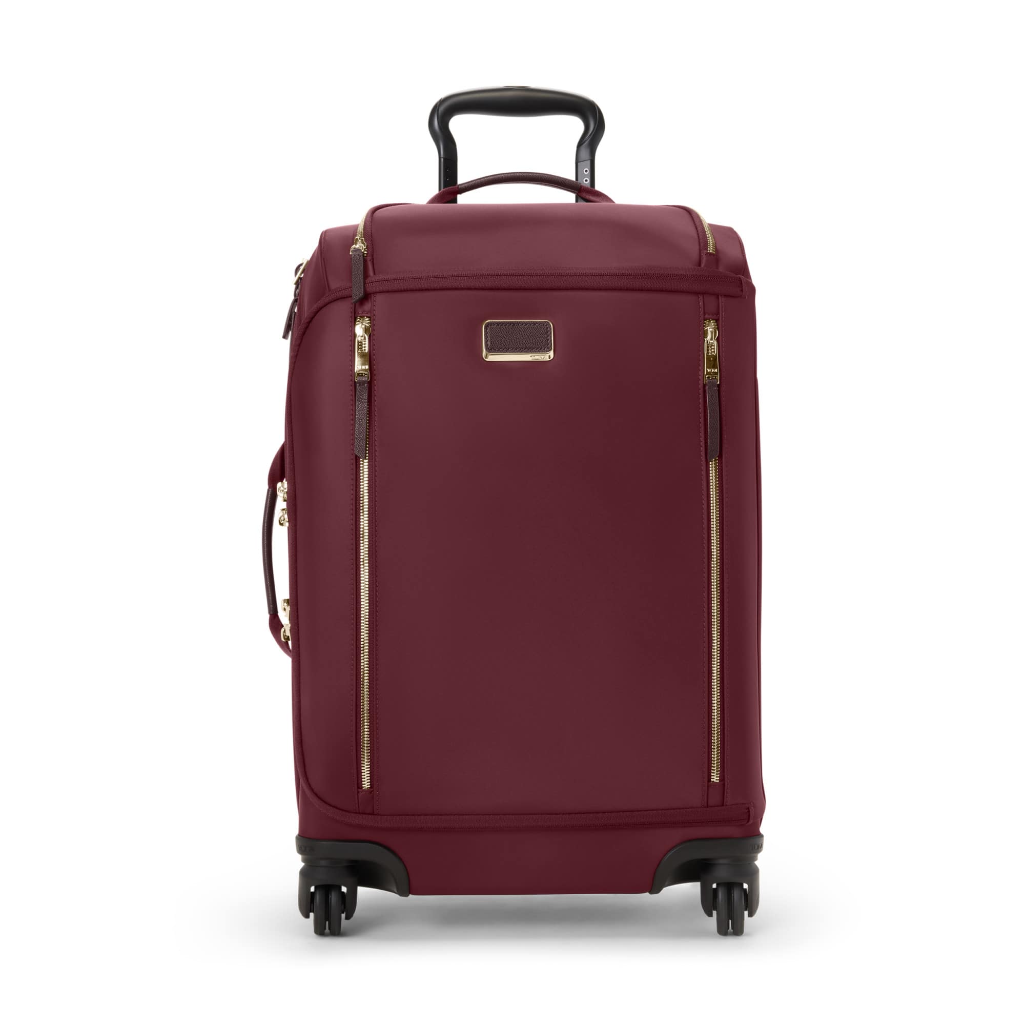 Front. TUMI - Voyageur Travel Leger International 22" Expandable Carry On Suitcase - Wine.