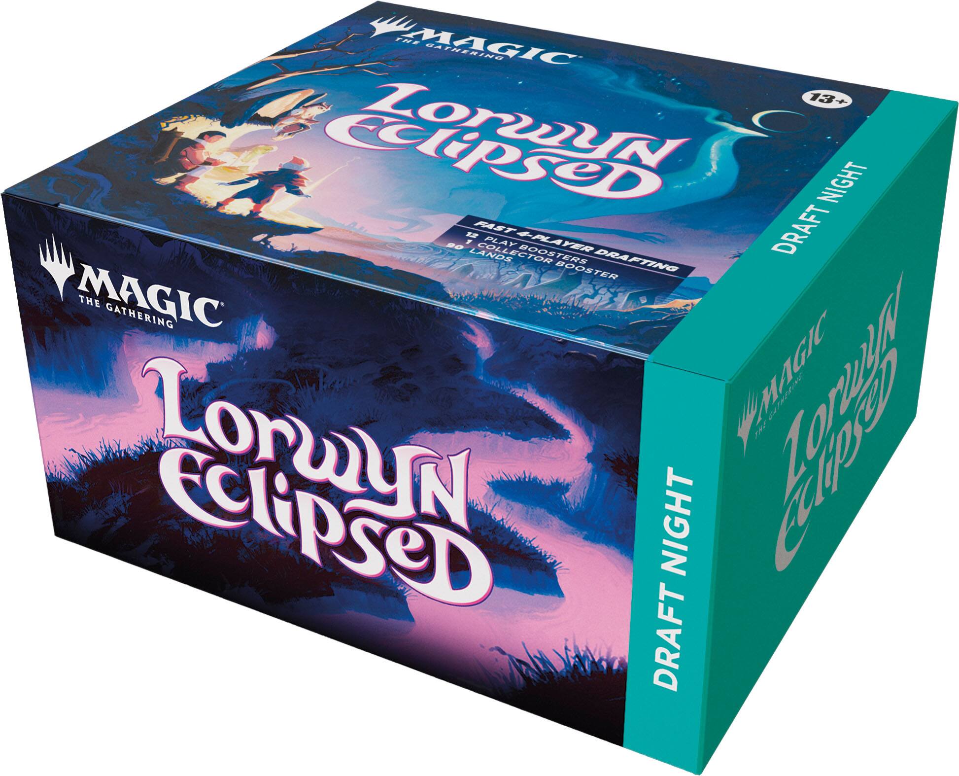 MAGIC THE GATHERING  
Lorwyn Eclipse  
13+  
DRAFT NIGHT  
FAST 4-PLAYER DRAFTING  
COLLECTOR BOOSTER  
PLAYBOOSTERS