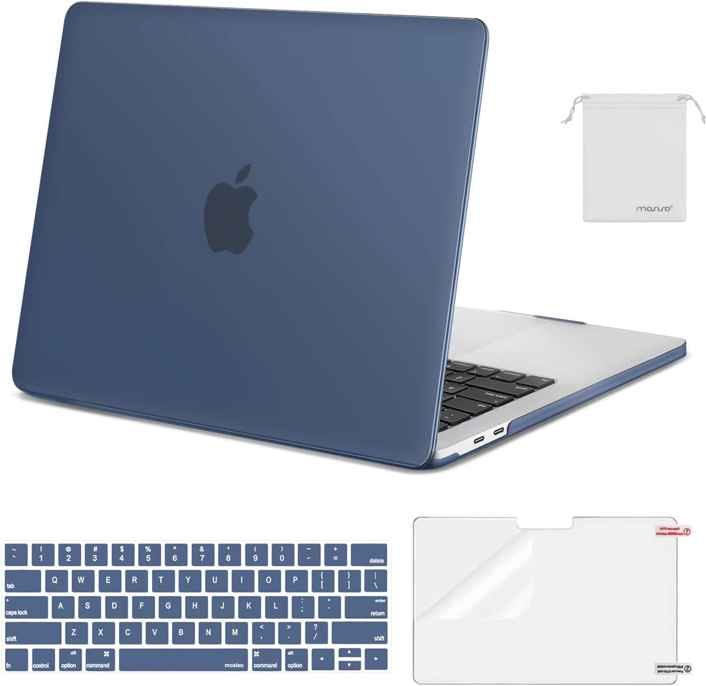 "mosiso - MacBook Pro 13"" hard shell case with keyboard skins, screen protector and storage bag - Haze Blue" price history on PriceWatchPro