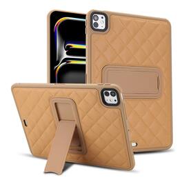 Dteck - Case for iPad Pro 13 Inch 2025 M5/ 2024 M4, Slim Elegant PU Leather Protective Cover with Kickstand - Yellow