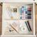 Alt View 13. Martha Stewart - Kerry Set of 4 Plastic Stacking Desk Drawer Organizers with Gold Trim - 6 x 6 - Clear/Gold Trim.