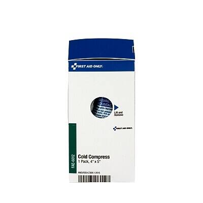 FIRST AID ONLY

Cold Compress
FAE-6012
1 Pack, 4" x 5"

Made in China
100% Recyclable