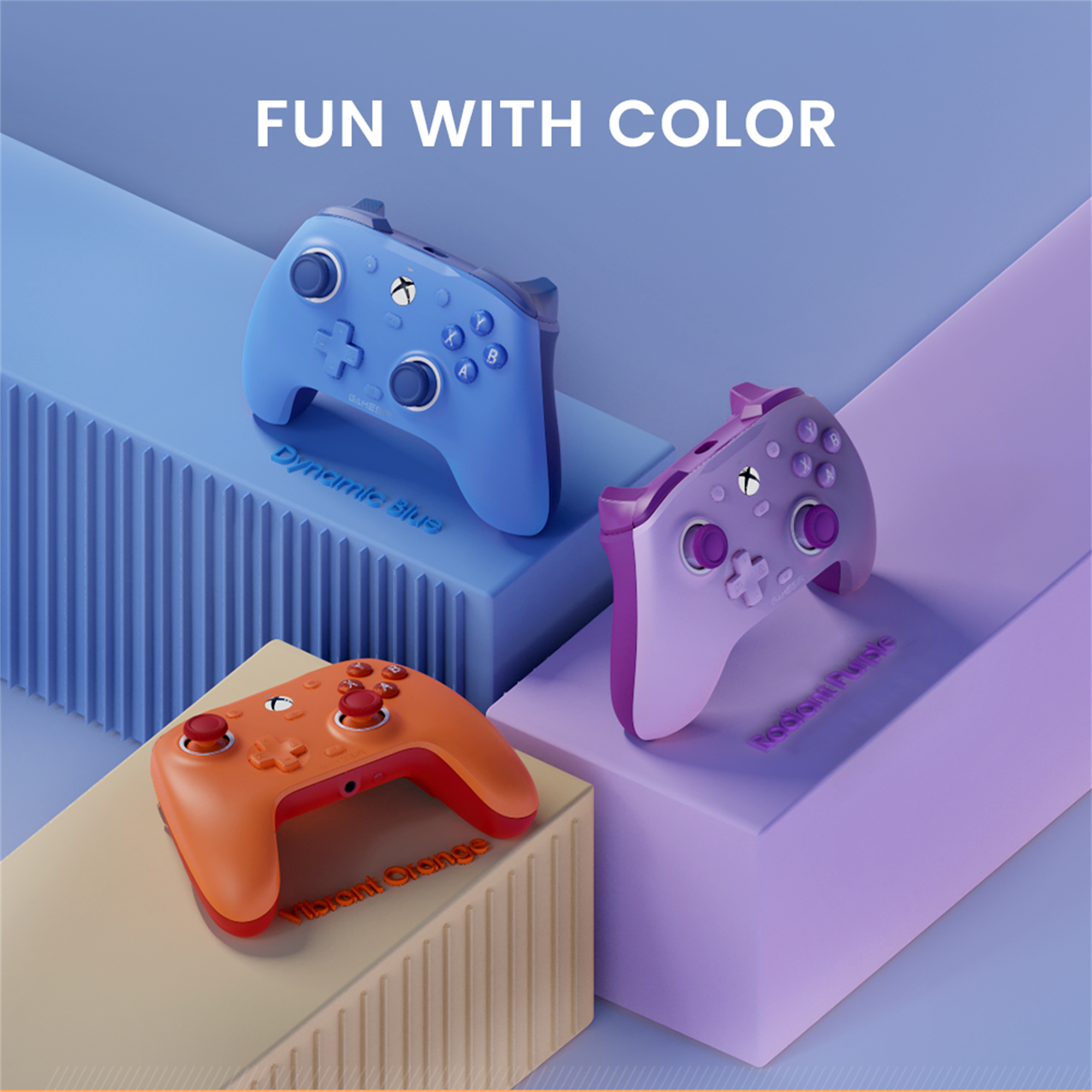 FUN WITH COLOR Y + X B A GUE Dynamite Blue Vibrant Orange Orange ibrant Blue + Lime Resist.