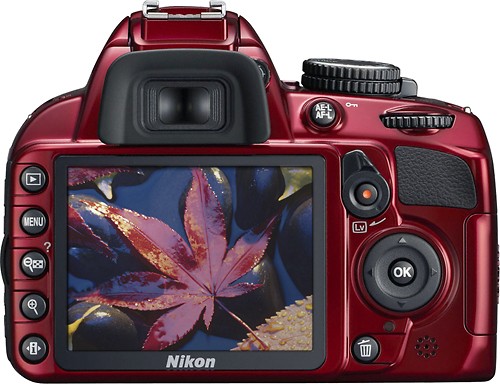 Best Buy: Nikon D3100 DSLR Camera with 18-55mm VR Lens Red 25486