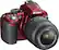 Angle. Nikon - D3100 DSLR Camera with 18-55mm VR Lens - Red.