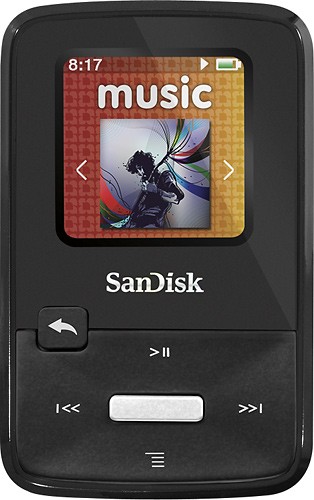  SanDisk - Clip Zip MP3 Player with 8GB* Internal Solid State Memory - Black