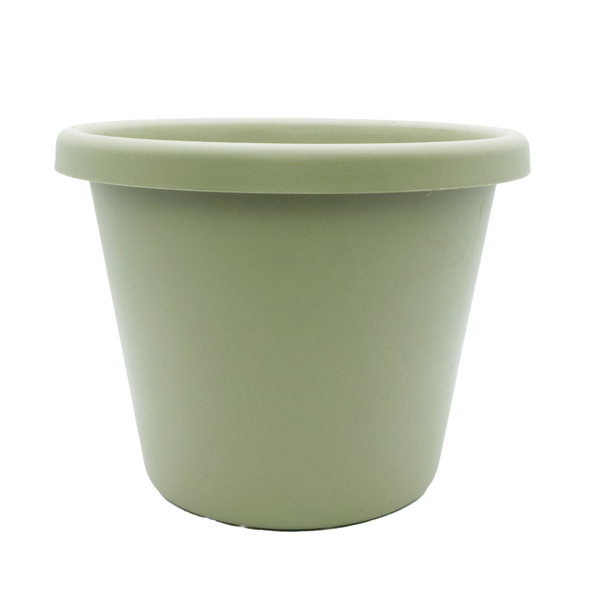Front. The HC Companies - The HC Companies 14 Inch Round Classic Planter, Plastic Plant Pot, Seafoam Green.
