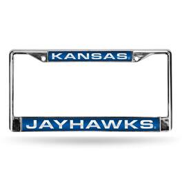 Rico Industries - Kansas Jayhawks Chrome Metal Laser Cut License Plate Frame - Multi
