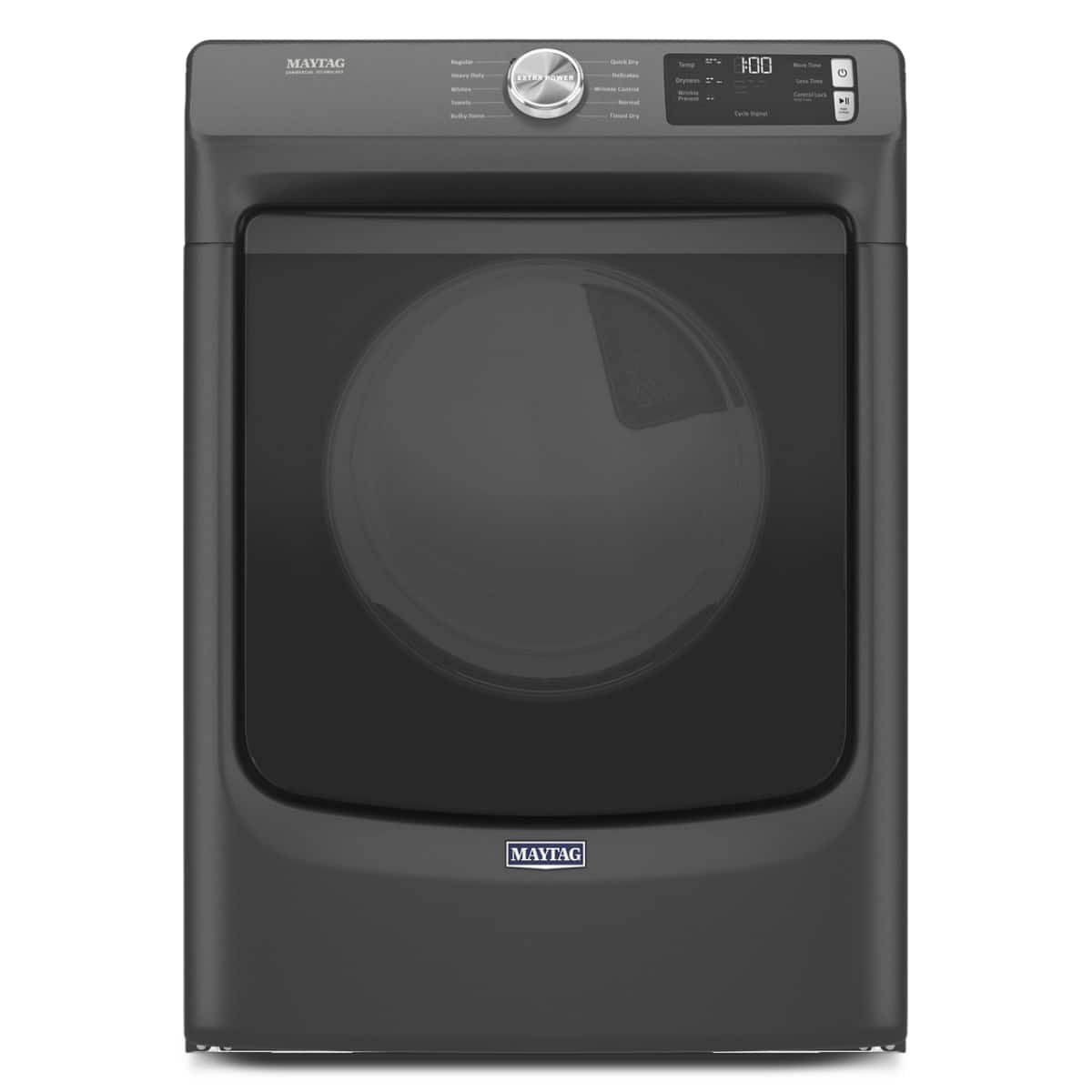 Maytag - 7.3 Cu. Ft. Stackable Gas Dryer with Extra Power Button - Volcano Black - Front_Zoom